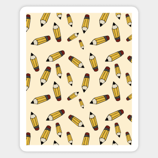 Yellow Pencil Pattern - Back to School 2024 / 2025 Magnet